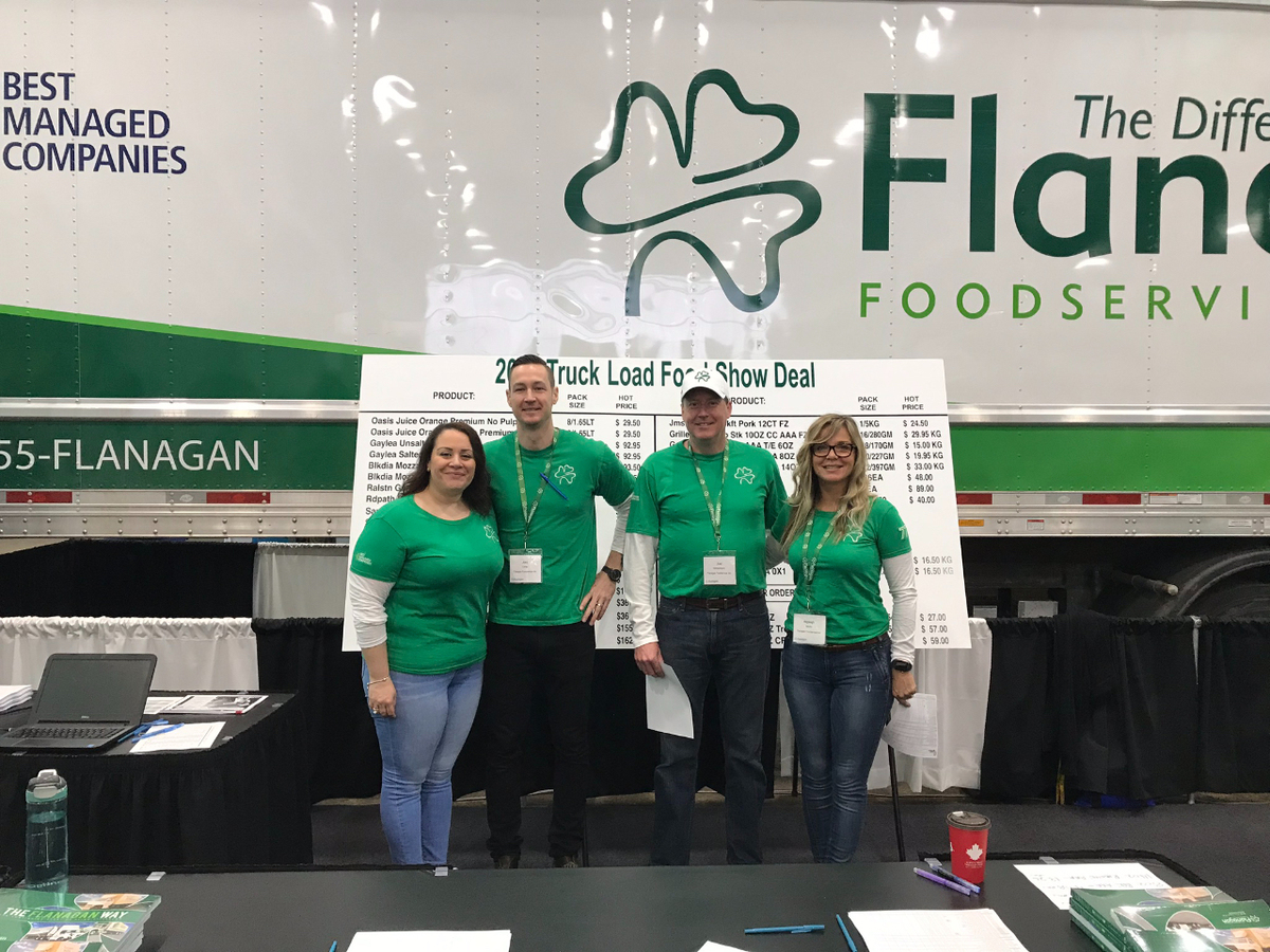 Flanagan Team promoting truckload deals at Flanagan Show